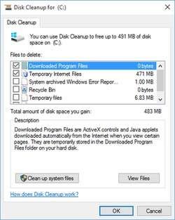 disk cleanup