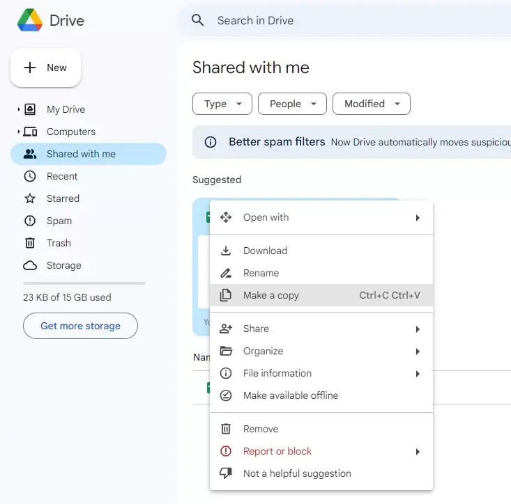 transfer Google Drive to another account
